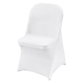 Stretch Spandex Folding Chair Covers, White, 12 Pack