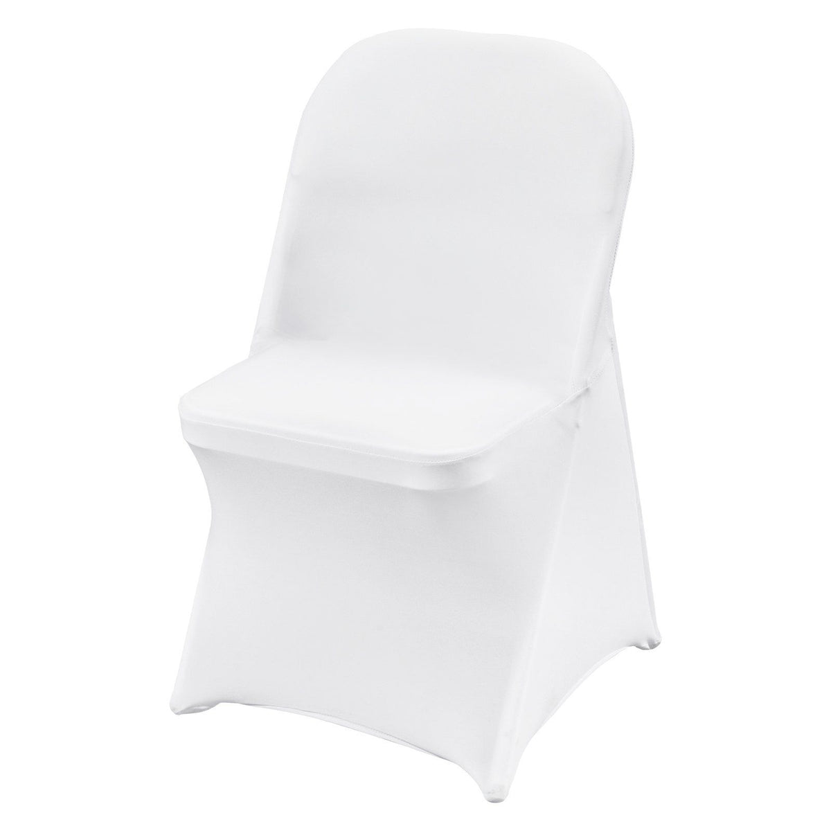 Stretch Spandex Folding Chair Covers, White, 12 Pack