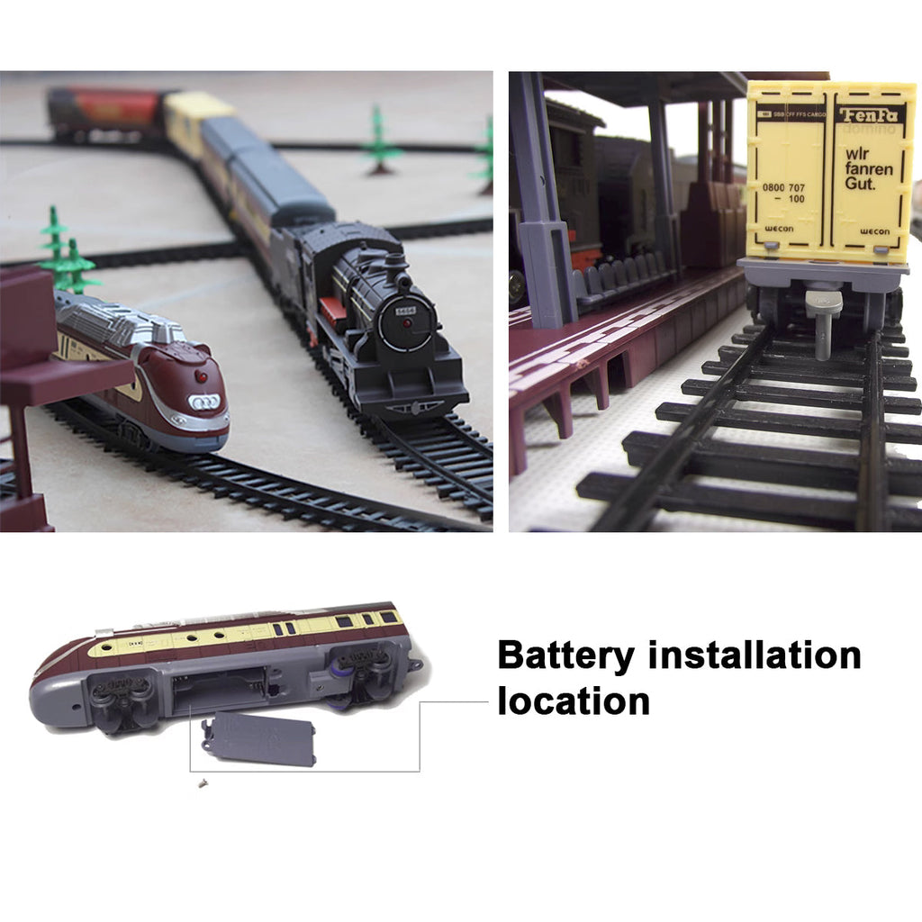 Electric Modern Toy Train Set Vehicle Rail Track Carriages With sound