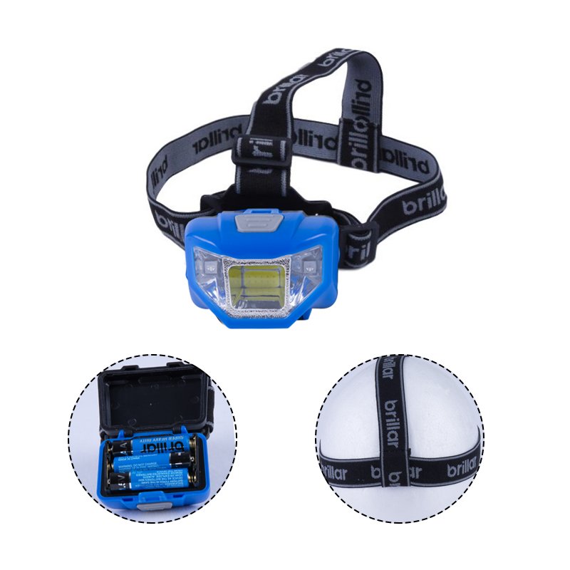 5 Mode Headlamp with COB LED Technology-Blue/Black