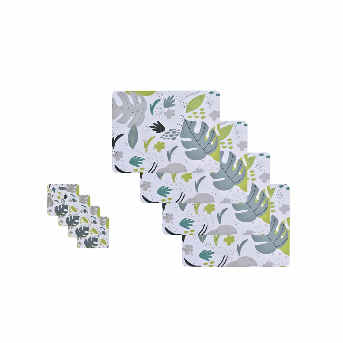 Clevinger Monstera MDF Placemats and Coasters, 8 Piece Set