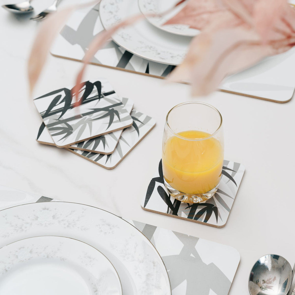 Clevinger Bamboo MDF Placemats and Coasters, 8 Piece Set