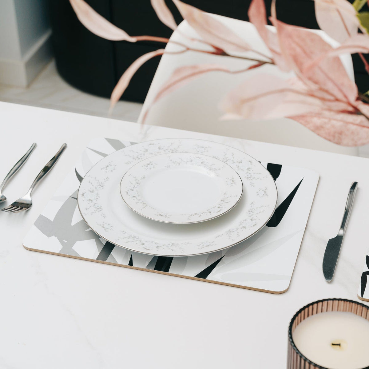 Clevinger Bamboo MDF Placemats and Coasters, 8 Piece Set