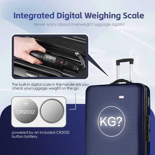 3 pcs 20"/24"/28" Digital Weighing Scale and USB Charging Port