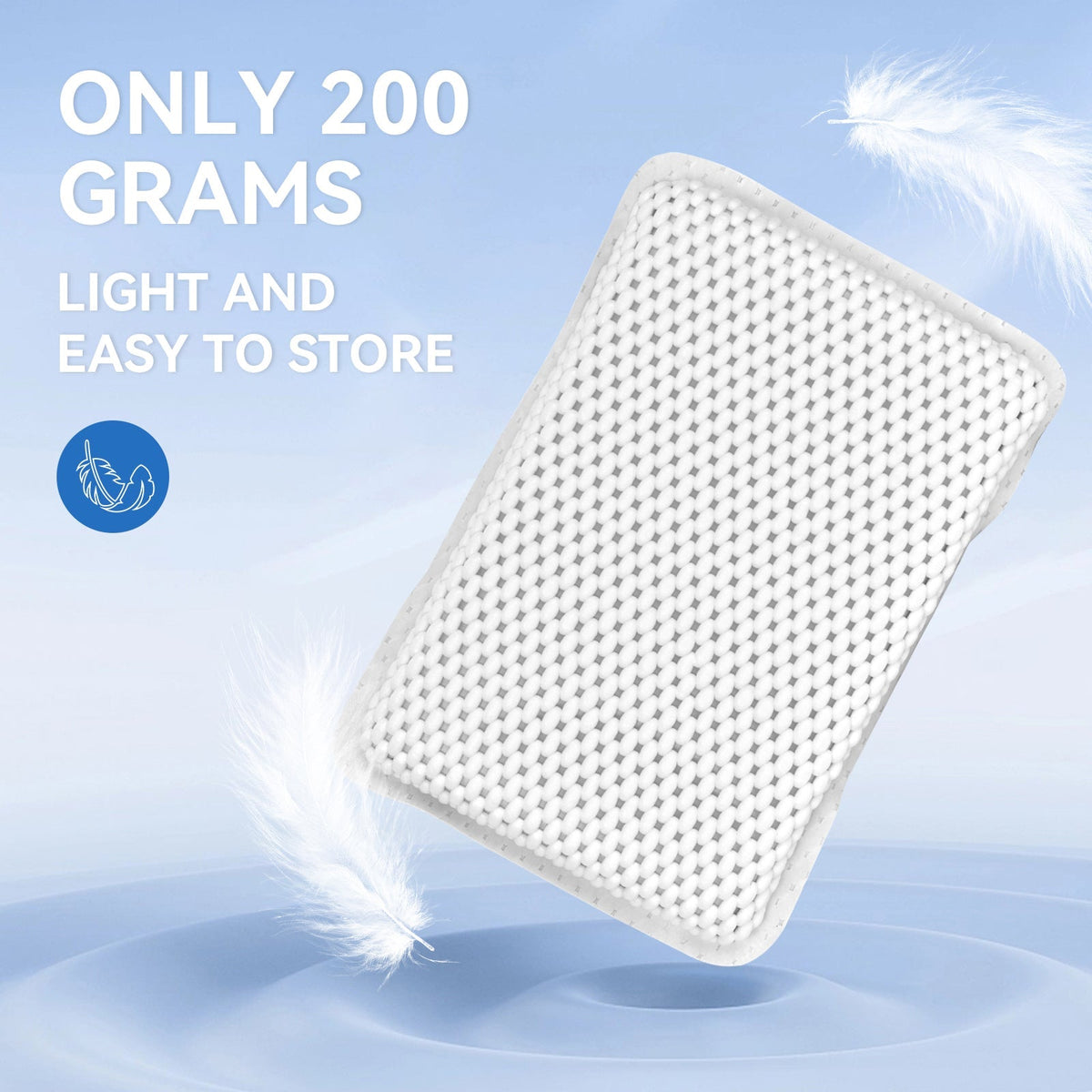 Suction Cup Bath Pillow, 30 x 20 cm