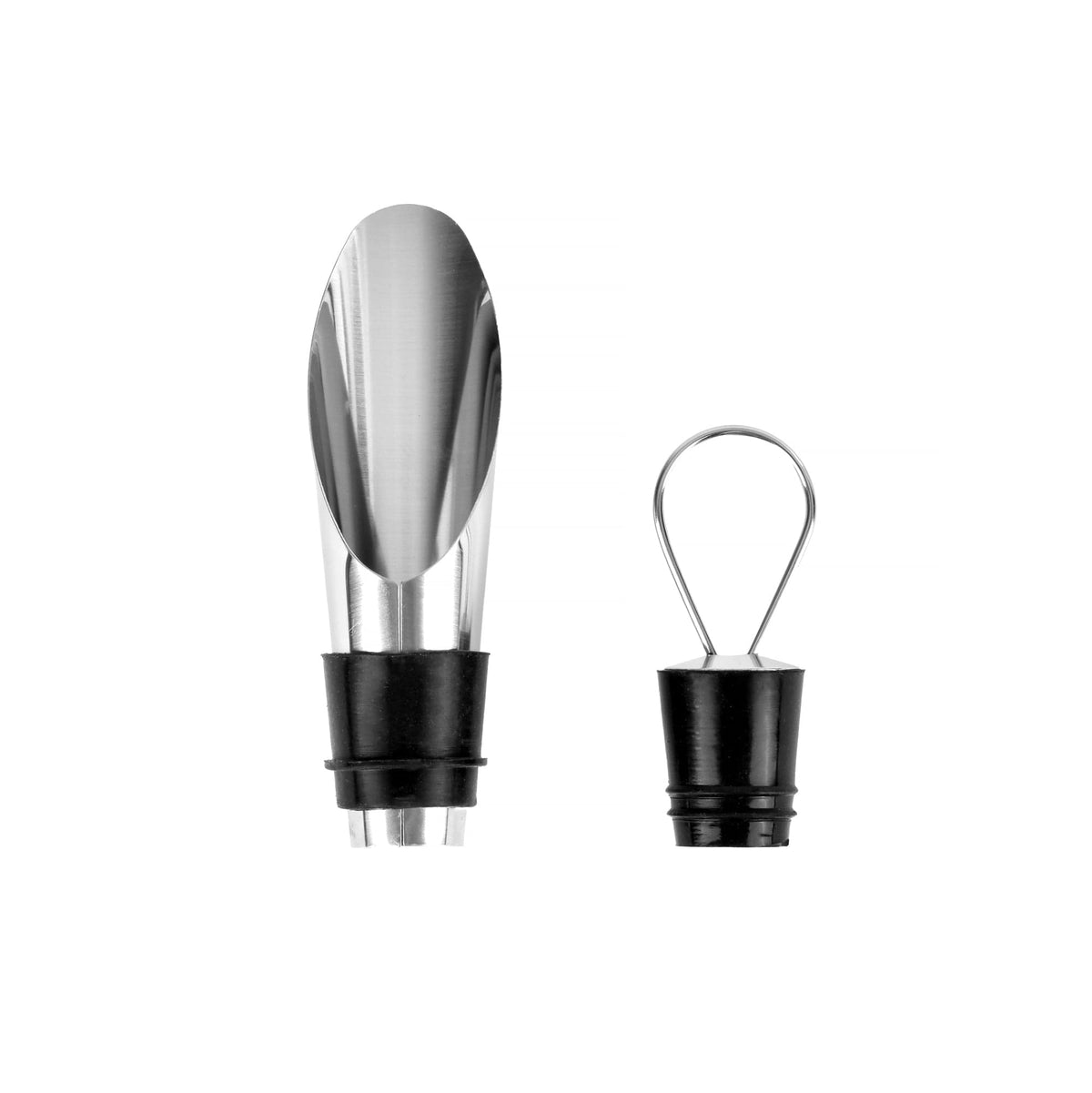 Stainless Steel Wine Pourer and Bottle Stopper