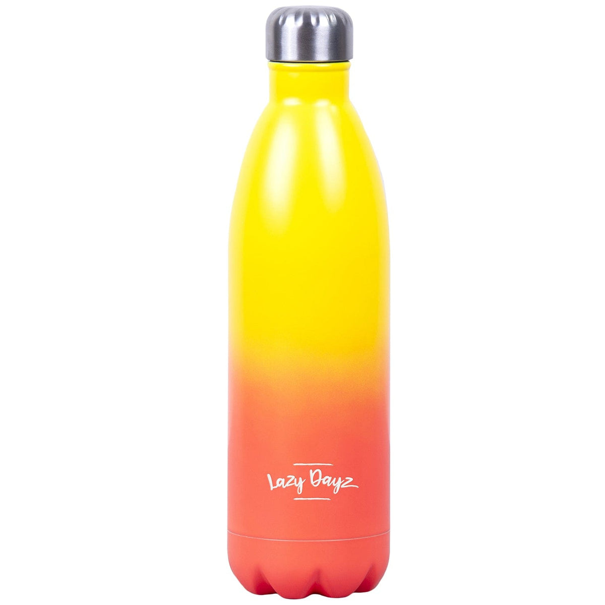 Lazy Dayz Jumbo Stainless Steel Drink Bottle, Yellow Peach Ombre, 1 L