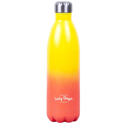 Lazy Dayz Jumbo Stainless Steel Drink Bottle, Yellow Peach Ombre, 1 L