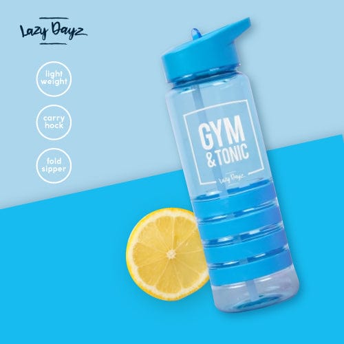 Lazy Dayz Fluoro Sports Bottle, Blue, 750 ml