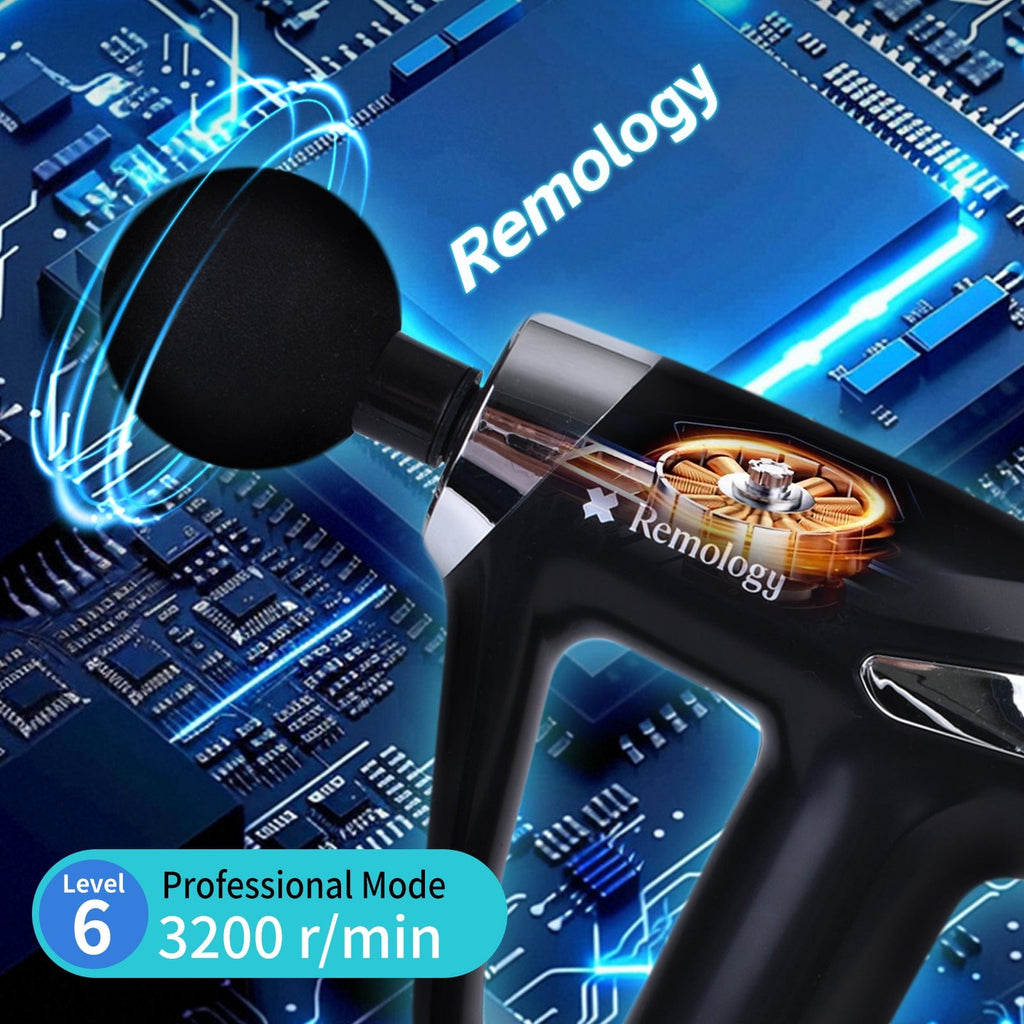 Remology 6 Adaptive Speed USB-C Massage Gun with 4 Heads