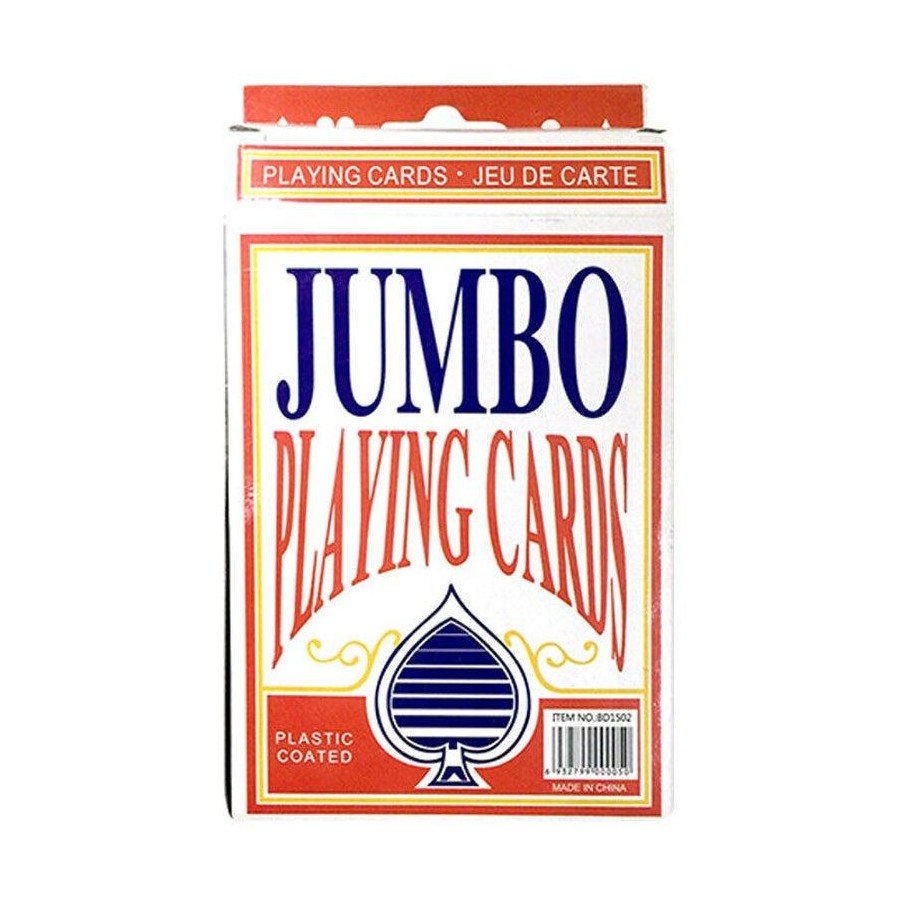 JUMBO PLAYING CARDS Large Deck Card Game Plastic Coated Poker Plating