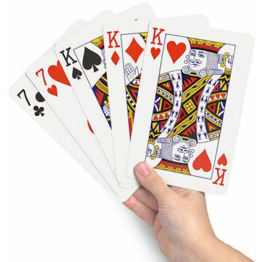 JUMBO PLAYING CARDS Large Deck Card Game Plastic Coated Poker Plating