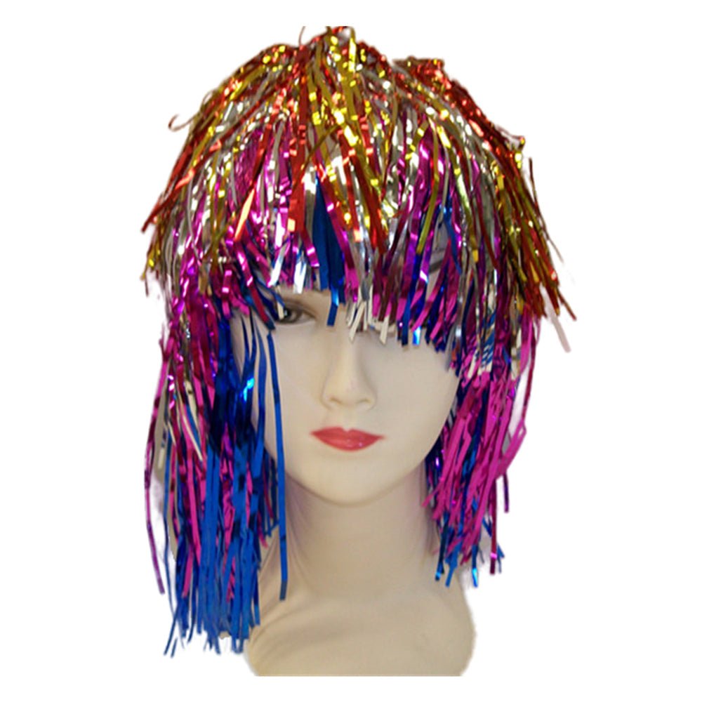 Multicoloured Tinsel Wig