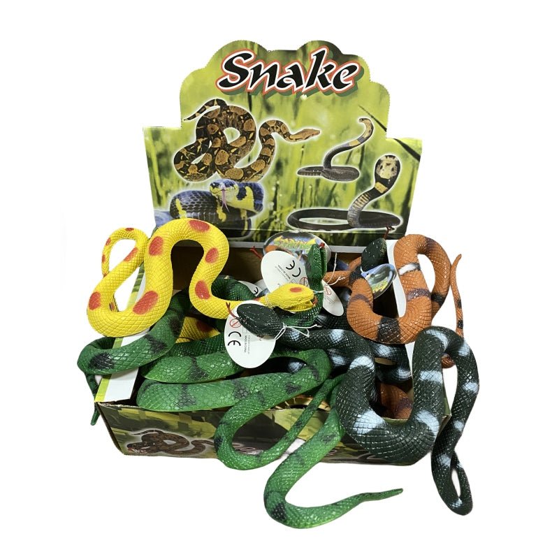 4x Rubber Snakes Realistic Trick Simulation Whimsy Fake Garden