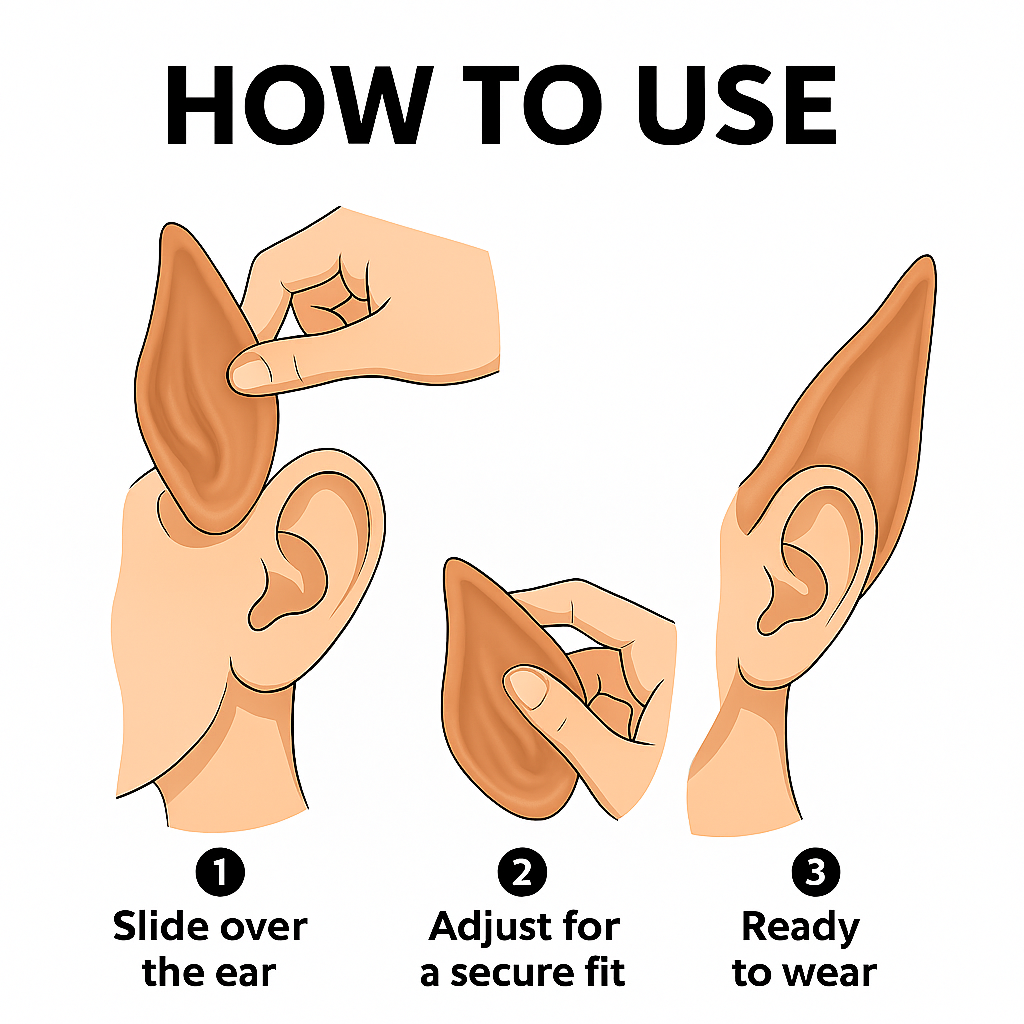 Soft Latex Pointy Elf Ears, 1 Pair