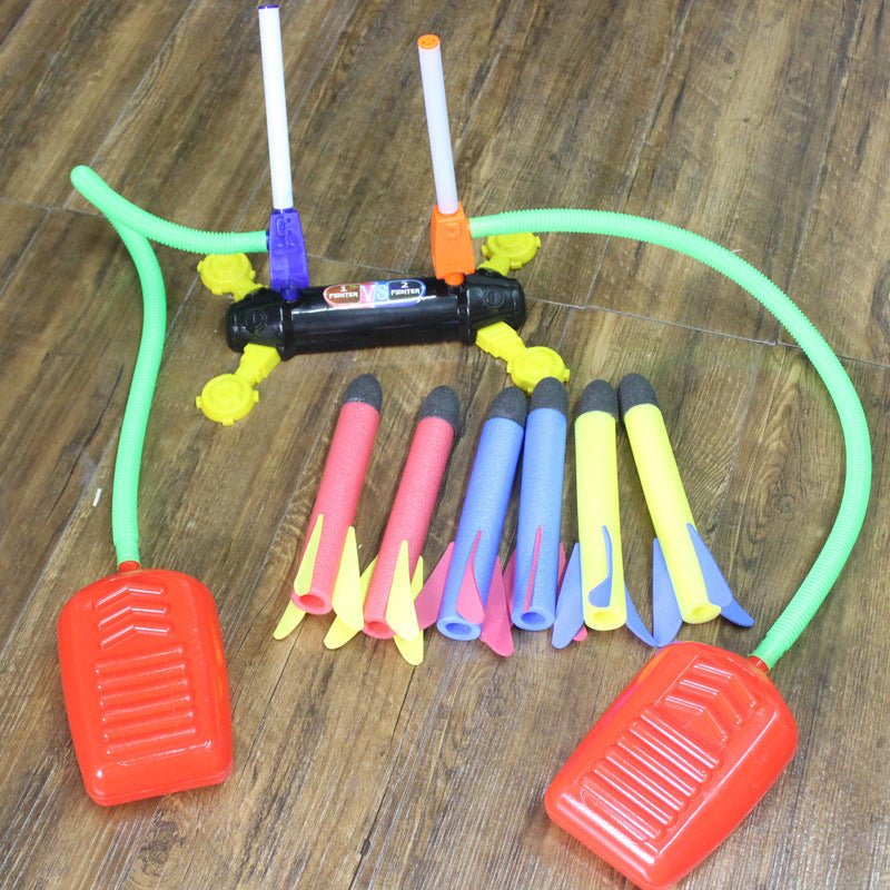 Air Power Foam Duel Rocket Shoot Up Stomp Launcher Kids Outdoor