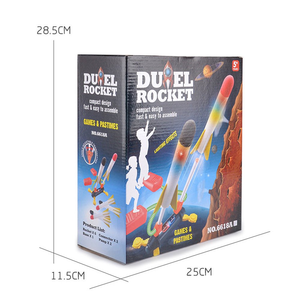 Air Power Foam Duel Rocket Shoot Up Stomp Launcher Kids Outdoor
