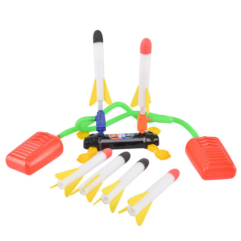 Air Power Foam Duel Rocket Shoot Up Stomp Launcher Kids Outdoor