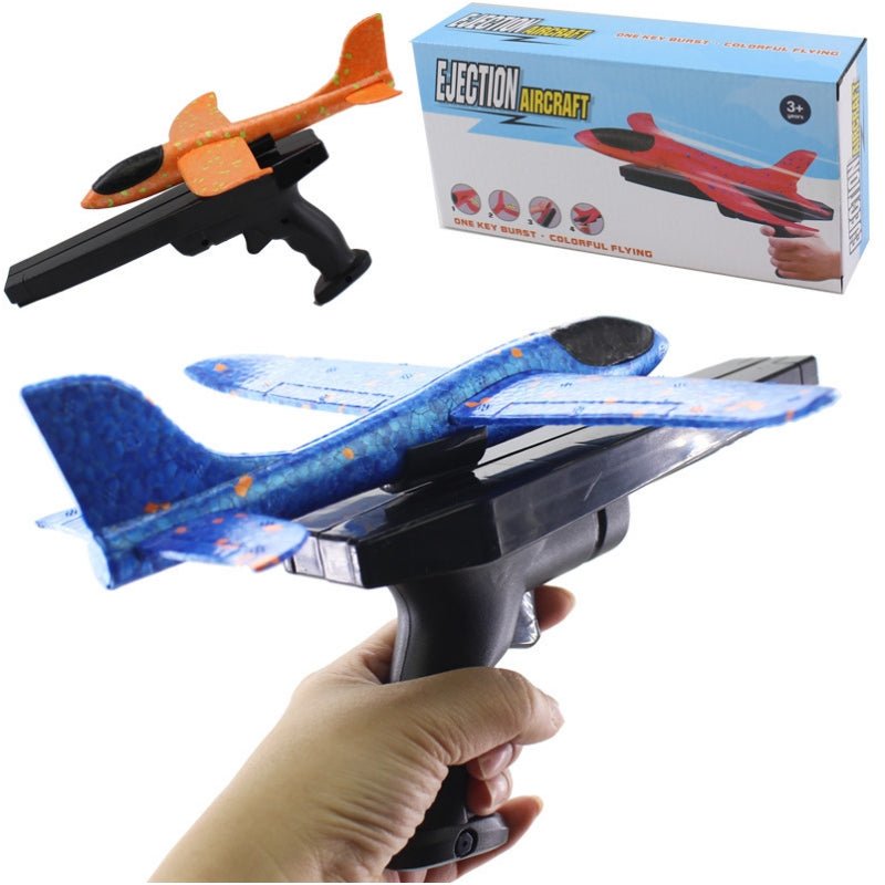 2x Ejection Foam Plane Toy Outdoor Sport with Light Safe for Children