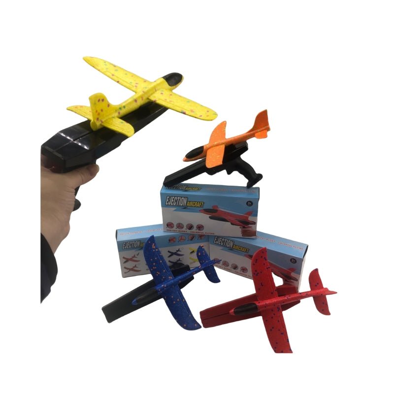 2x Ejection Foam Plane Toy Outdoor Sport with Light Safe for Children