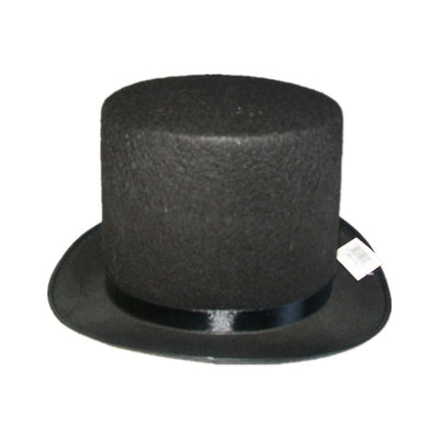 Classic Black Felt Top Hat – Vintage Elegance