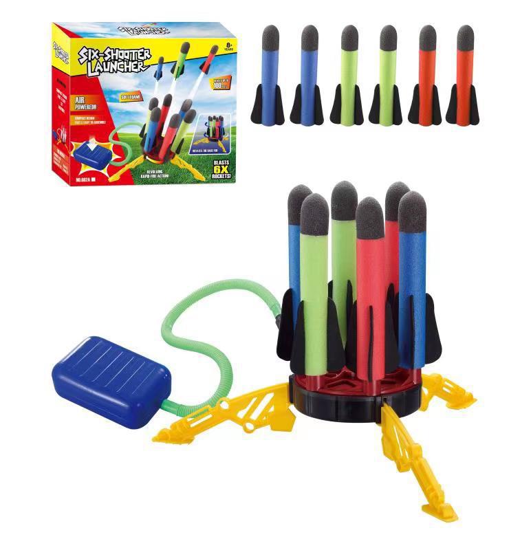 Air Power Foam Rocket Shoot Up Stomp Launcher Kids Outdoor Activities