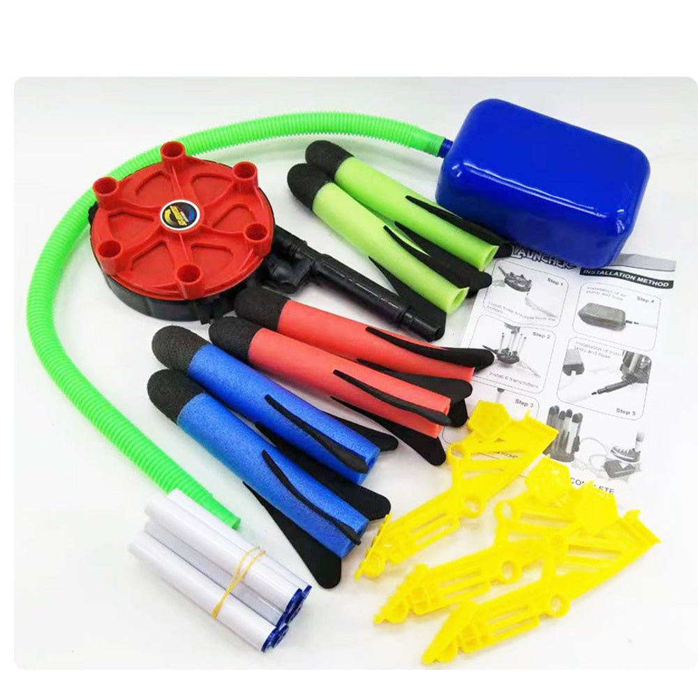Air Power Foam Rocket Shoot Up Stomp Launcher Kids Outdoor Activities