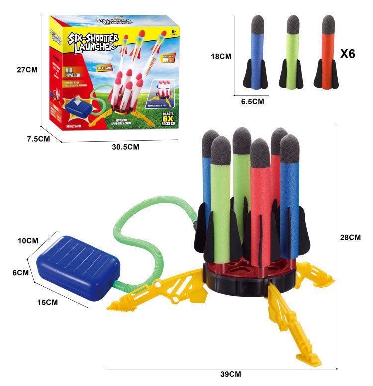 Air Power Foam Rocket Shoot Up Stomp Launcher Kids Outdoor Activities