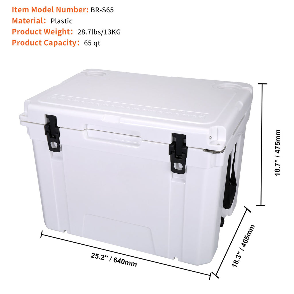 VEVOR Hard Cooler Ice Chest, 65 qt