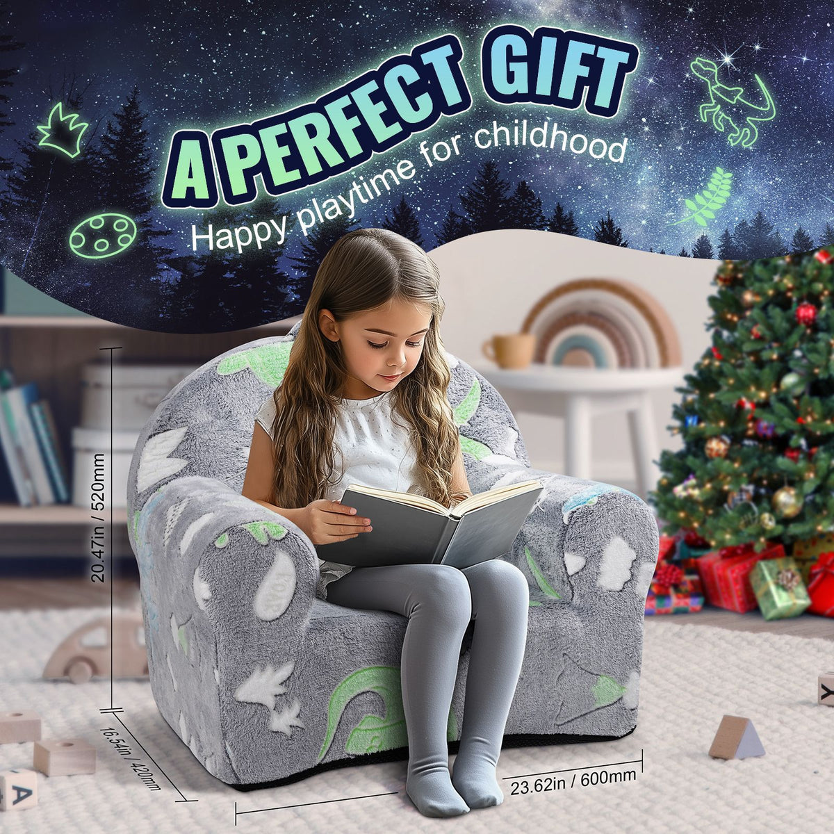 VEVOR Glow in the Dark Plush Toddler Chair