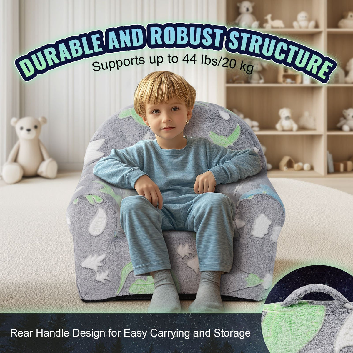 VEVOR Glow in the Dark Plush Toddler Chair