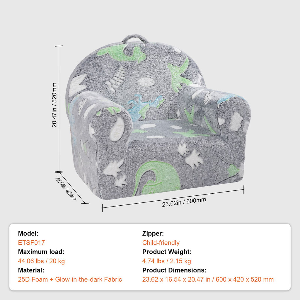 VEVOR Glow in the Dark Plush Toddler Chair