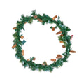 VEVOR Pine Cone and Berry Garland with Battery LED Lights, 2.75 m