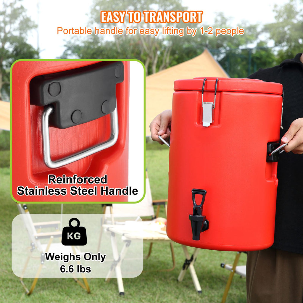 VEVOR Insulated Hot and Cold Drink Dispenser with Spigot, 17.2 L