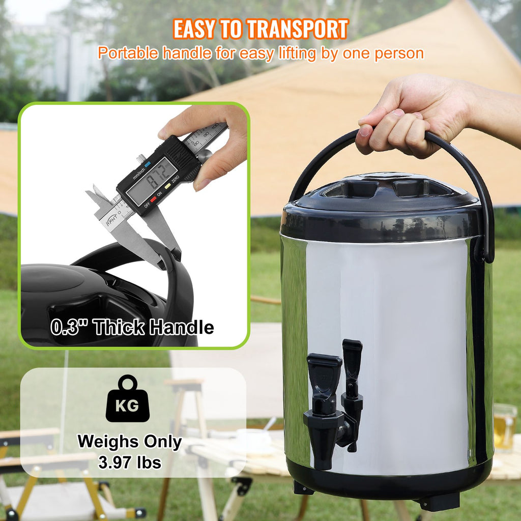 VEVOR Insulated Hot and Cold Drink Dispenser with Spigot, 6 L