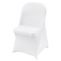 VEVOR Stretch Spandex Folding Chair Covers, White, 50 Pack