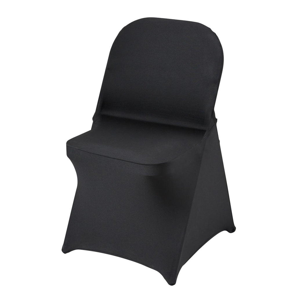VEVOR Stretch Spandex Folding Chair Covers, Black, 50 Pack