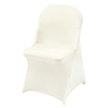 VEVOR Stretch Spandex Folding Chair Covers, Ivory White, 30 Pack