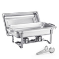 VEVOR Rectangle Chafing Dish Set, 8 Qt, 2 Pack, Silver