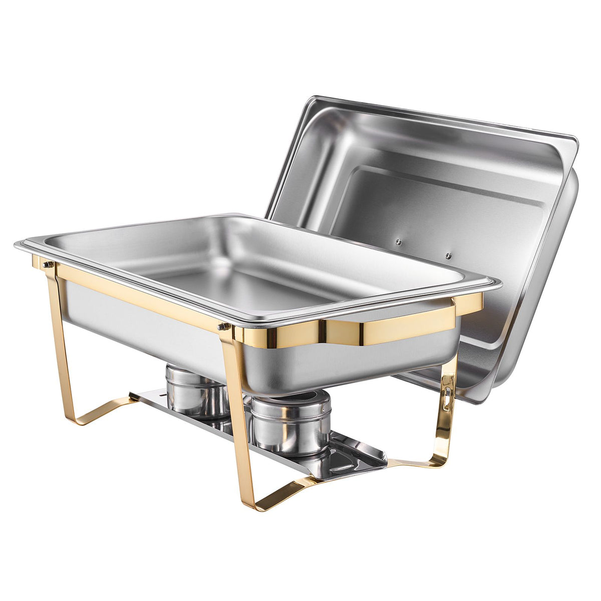 VEVOR Gold Chafing Dish Buffet Set, 2 Full and 4 Half Pans