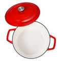 VEVOR Enamelled Cast Iron Dutch Oven, 5.7L, Red