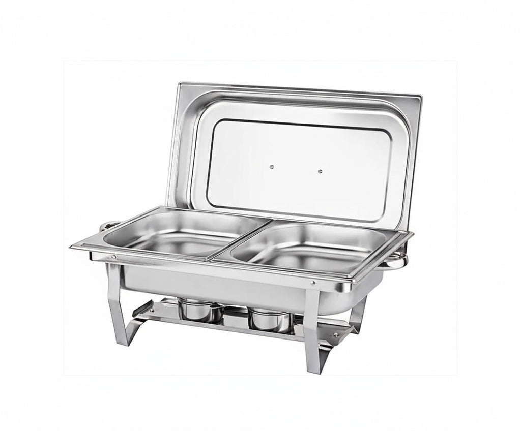 11L Two-Compartment Stainless Steel Chafing Dish