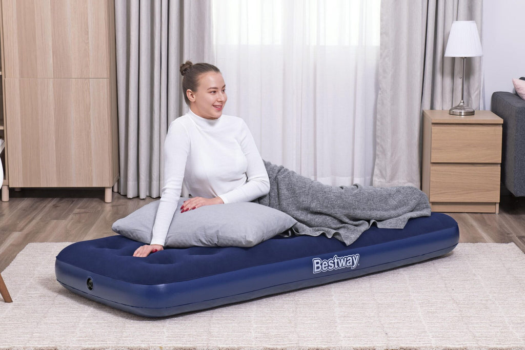 Bestway 1.85m x 76cm x 22cm Air Mattress Jr.Twin Indoor/Outdoor Heavy
