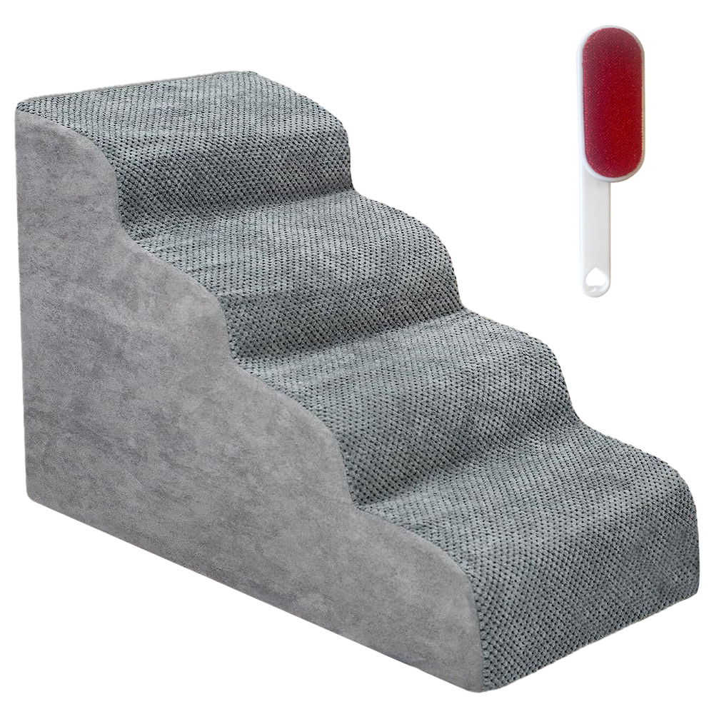 Non-Slip 4 Tiers Dog Ramp/Step/Stair Foam Dog Steps