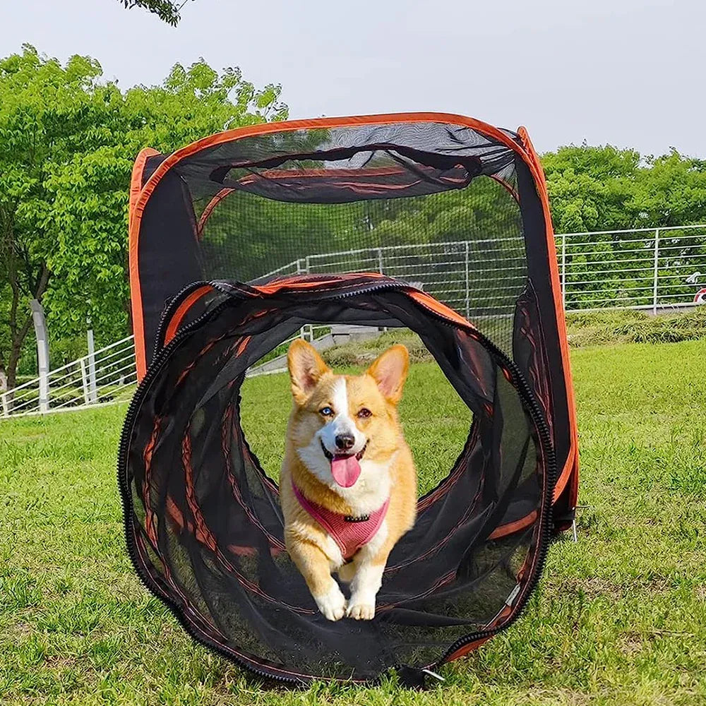 6 in1 Outdoor Portable Pet Cat Playpen Folding Pop Up Mesh Play Tent