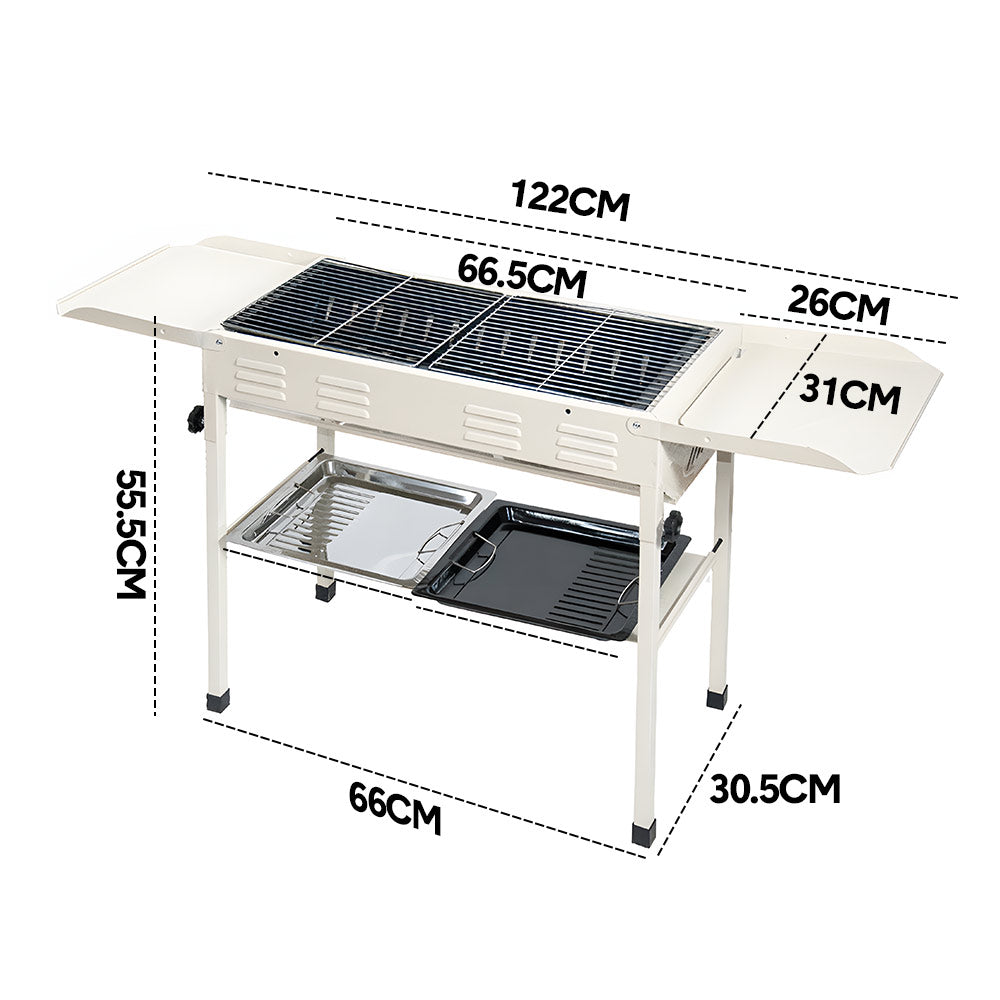 Portable Large Barbecue Charcoal Grill Stove Foldable Kebab Stainless Steel BBQ Grill