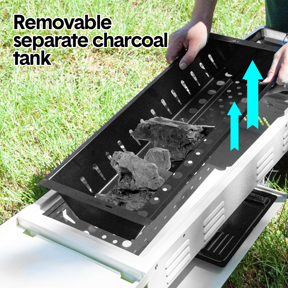 Portable Large Barbecue Charcoal Grill Stove Foldable Kebab Stainless Steel BBQ Grill