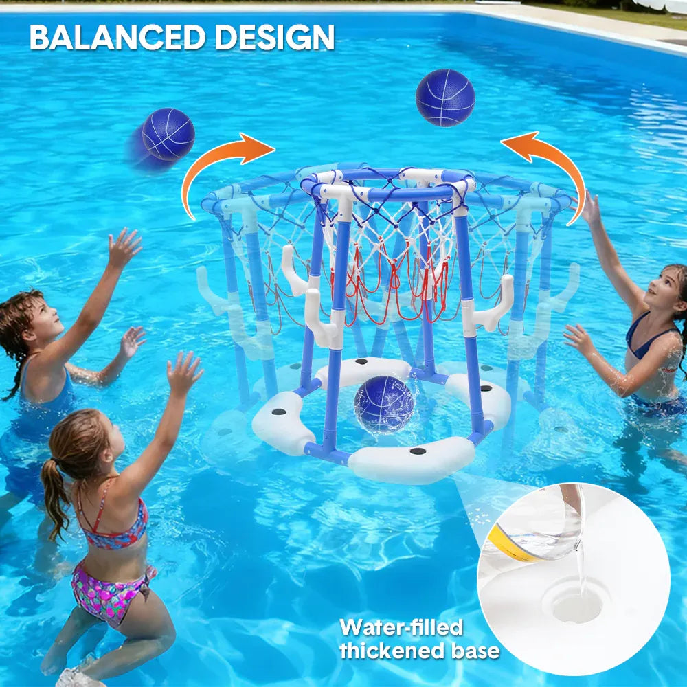 Pool Basketball Hoop Set Floating Swimming Pool Toys Inflatable
