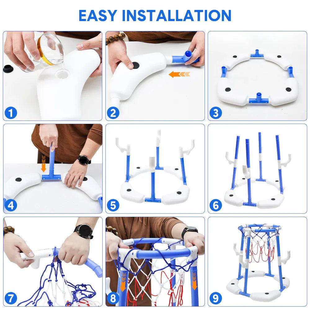 Pool Basketball Hoop Set Floating Swimming Pool Toys Inflatable