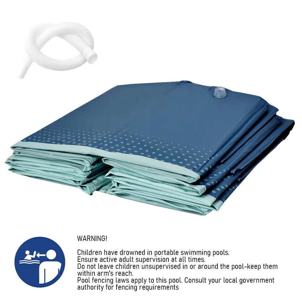 2.6m Foldable Pool PVC Non Inflatable Large Rectangle Pool Holding up